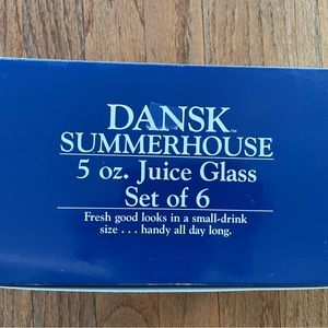 Vintage Dansk Summerhouse juice glasses - new in box